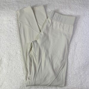 BuffBunny Collection High Waisted Leggings Cream Beige Athletic Yoga Pants